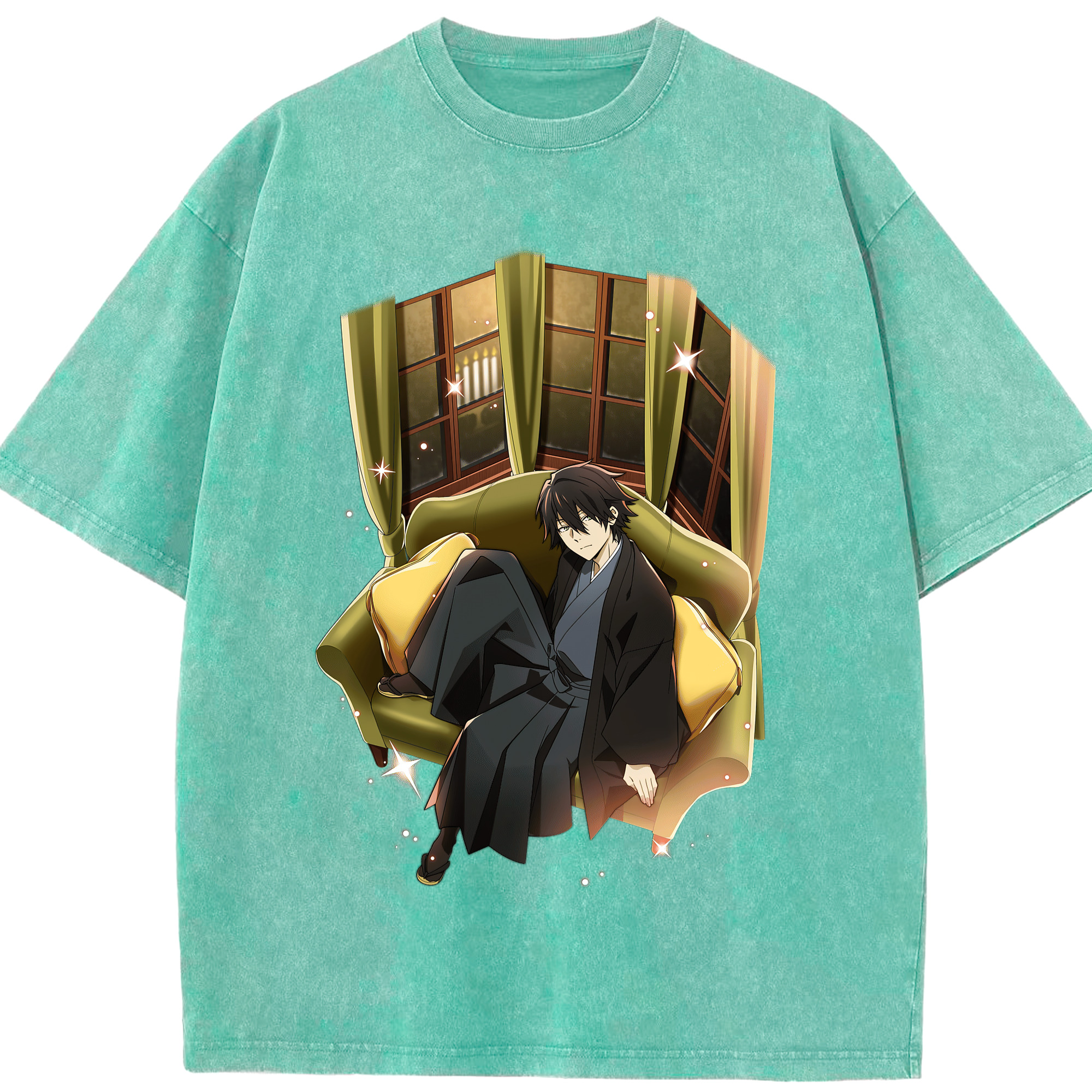 （画像用） 文豪ストレイドッグス Bungo Stray Dogs 綿100% ヴィンテージ風 半袖Tシャツ（フロントプリント）